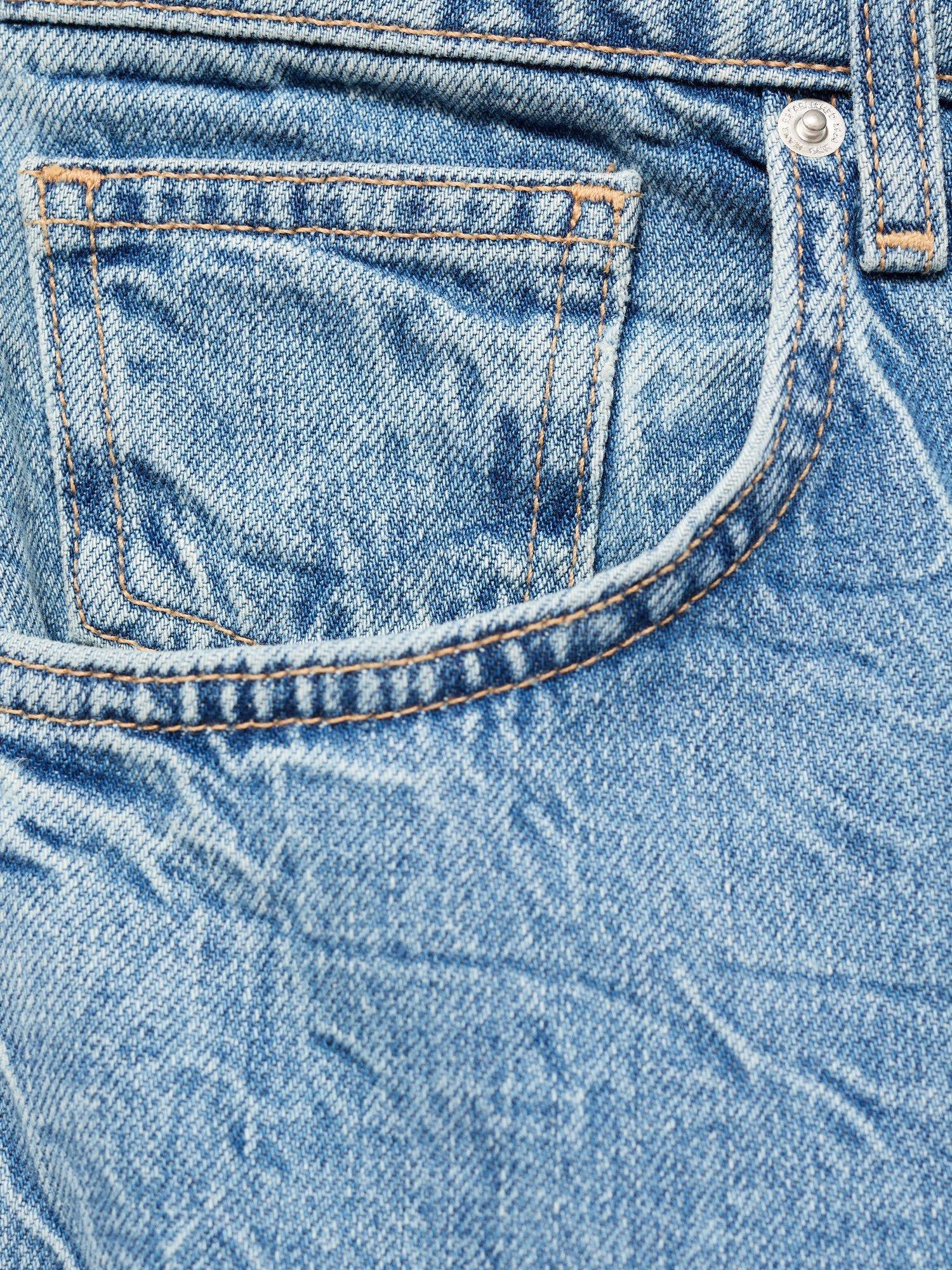 Product image 8 of 8, which shows Mango Davina Mid Rise Straight Jeans, Open Blue, 10