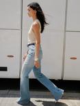 Mango Kaira Mid Rise Flared Jeans, Mid Blue