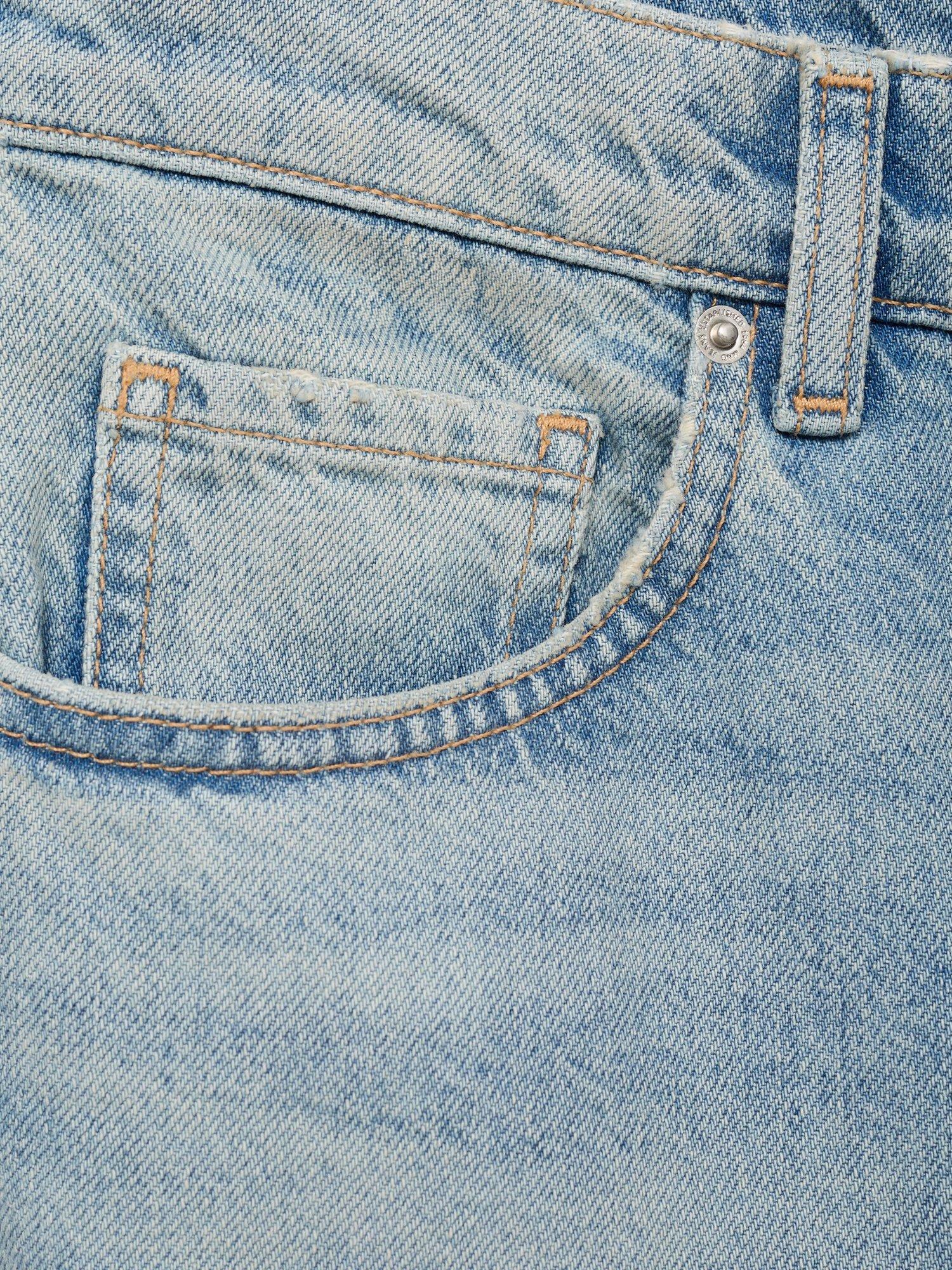 Product image 5 of 7, which shows Mango Kaira Mid Rise Flared Jeans, Mid Blue, 8