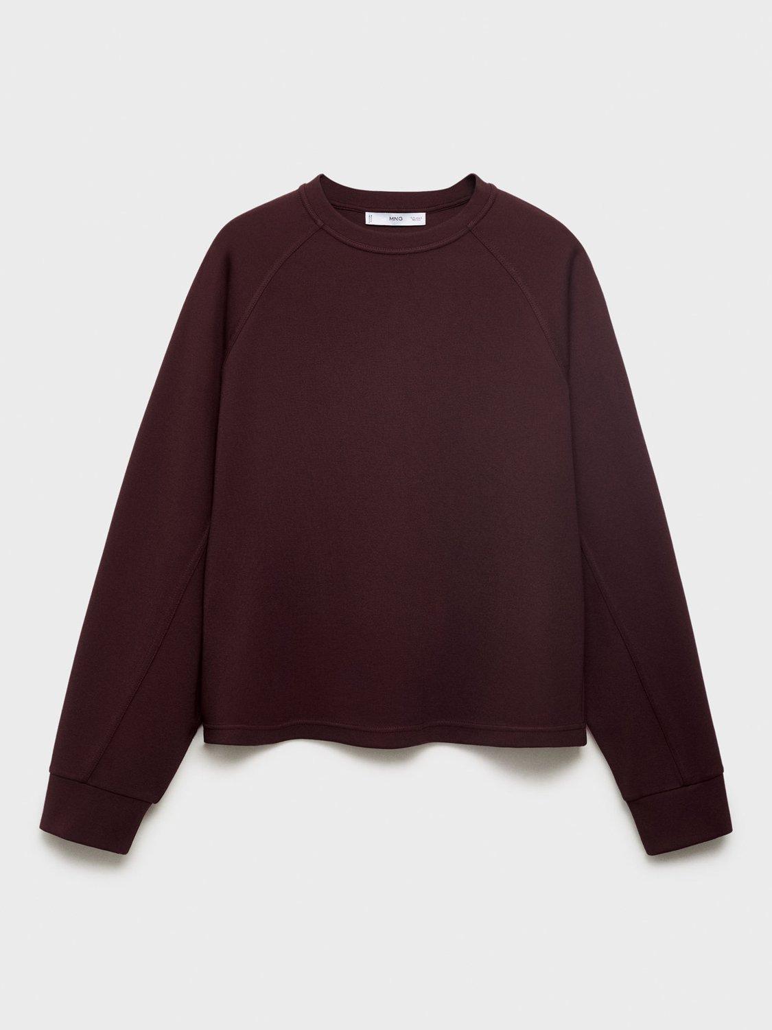 Product image 3 of 8, which shows Mango Florida Crew Neck Sweatshirt, Dark Red, M
