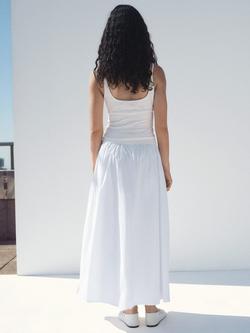 Mango Blanca Midi Skirt, White - view 2, White