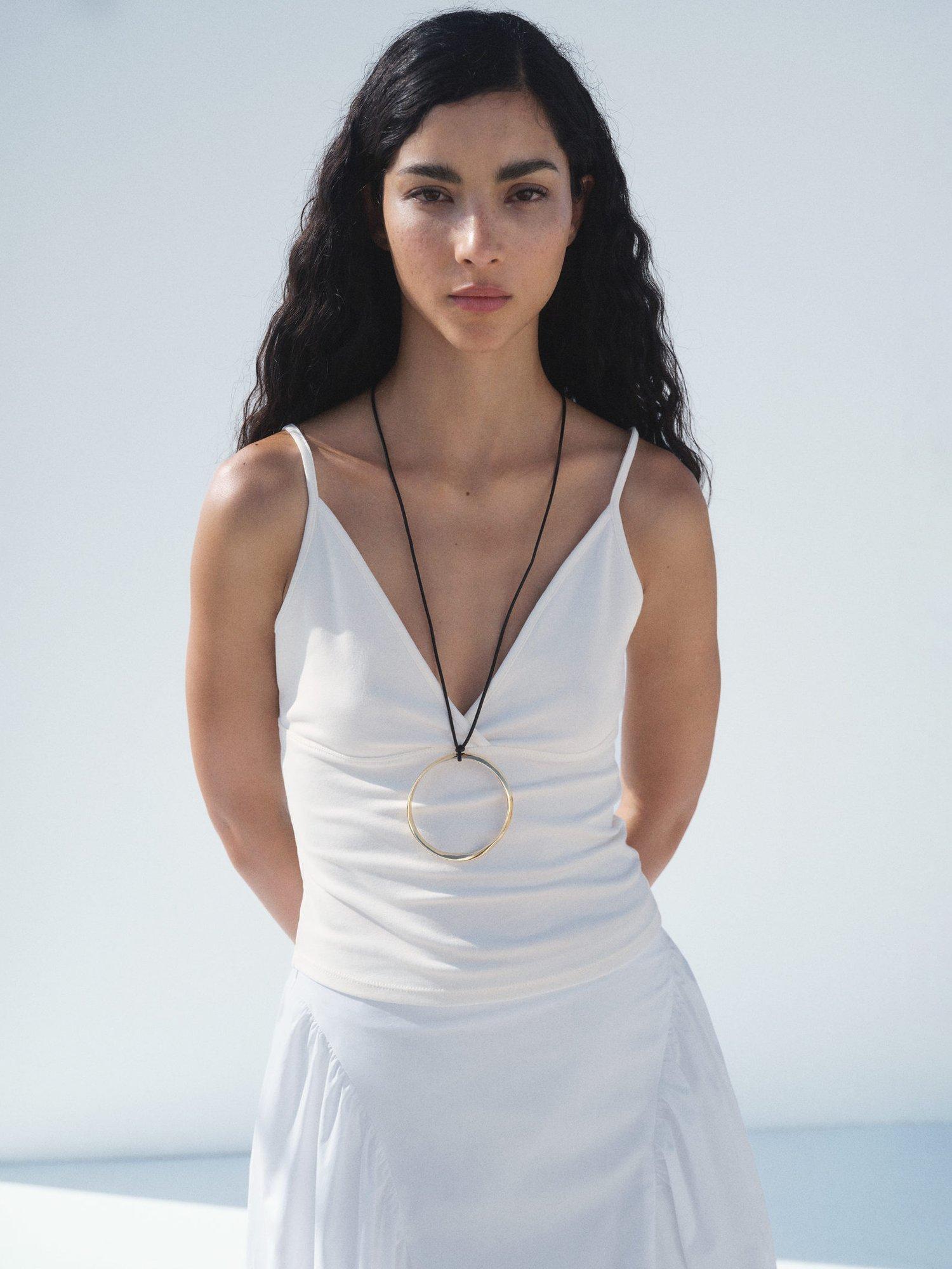 Product image 5 of 7, which shows Mango Blanca Midi Skirt, White, 10