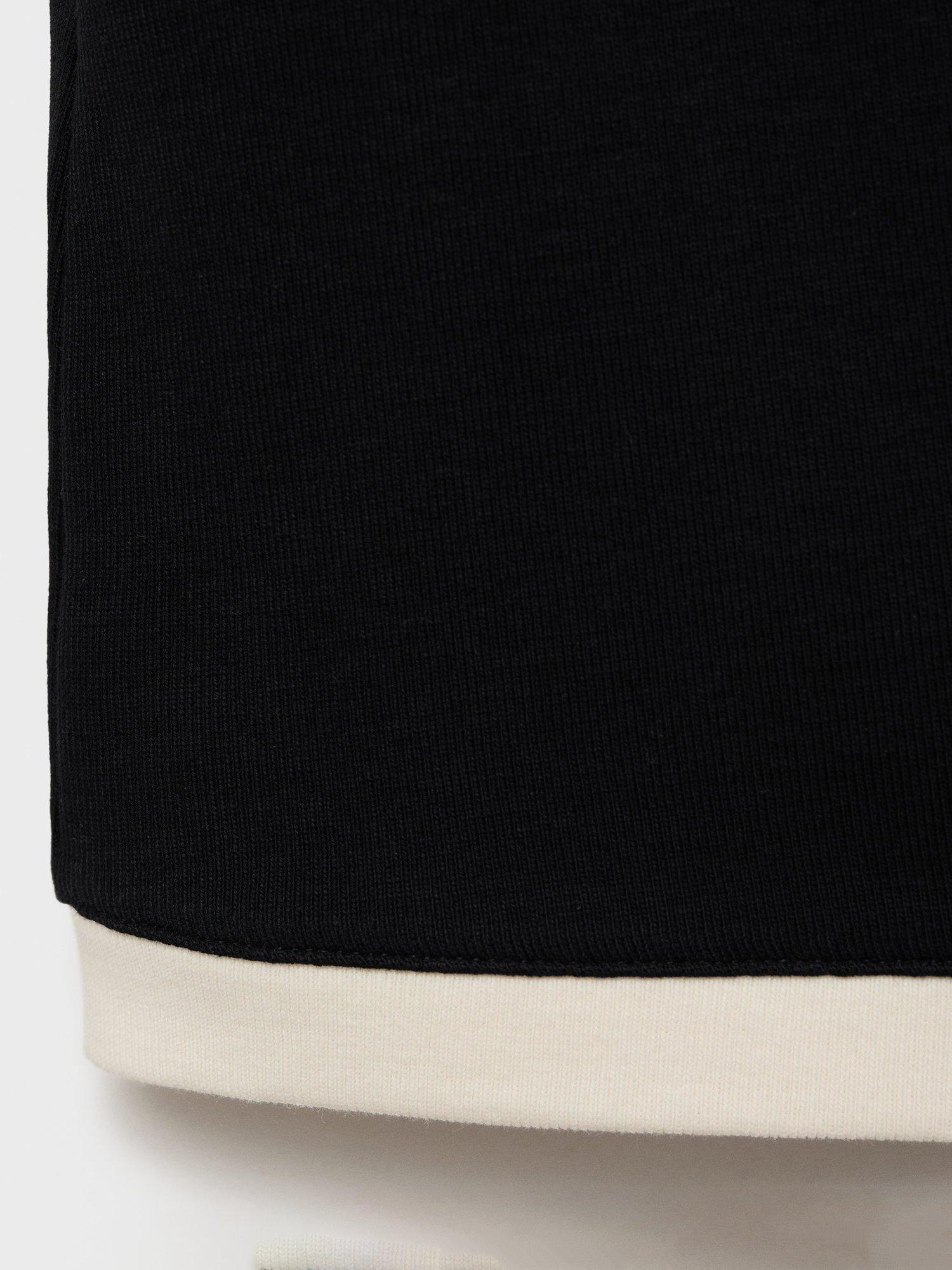 Product image 5 of 8, which shows Mango Pari Contrast Trim Mini Skirt, Black, L