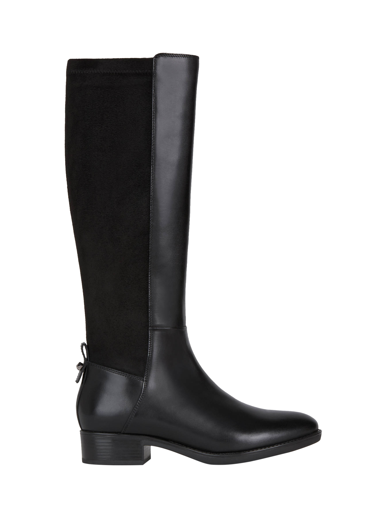 Product image 1 of 8, which shows Geox Felicity Leather Blend Calf Boots, Black, 2.5