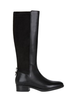 Geox Felicity Leather Blend Calf Boots, Black, Black