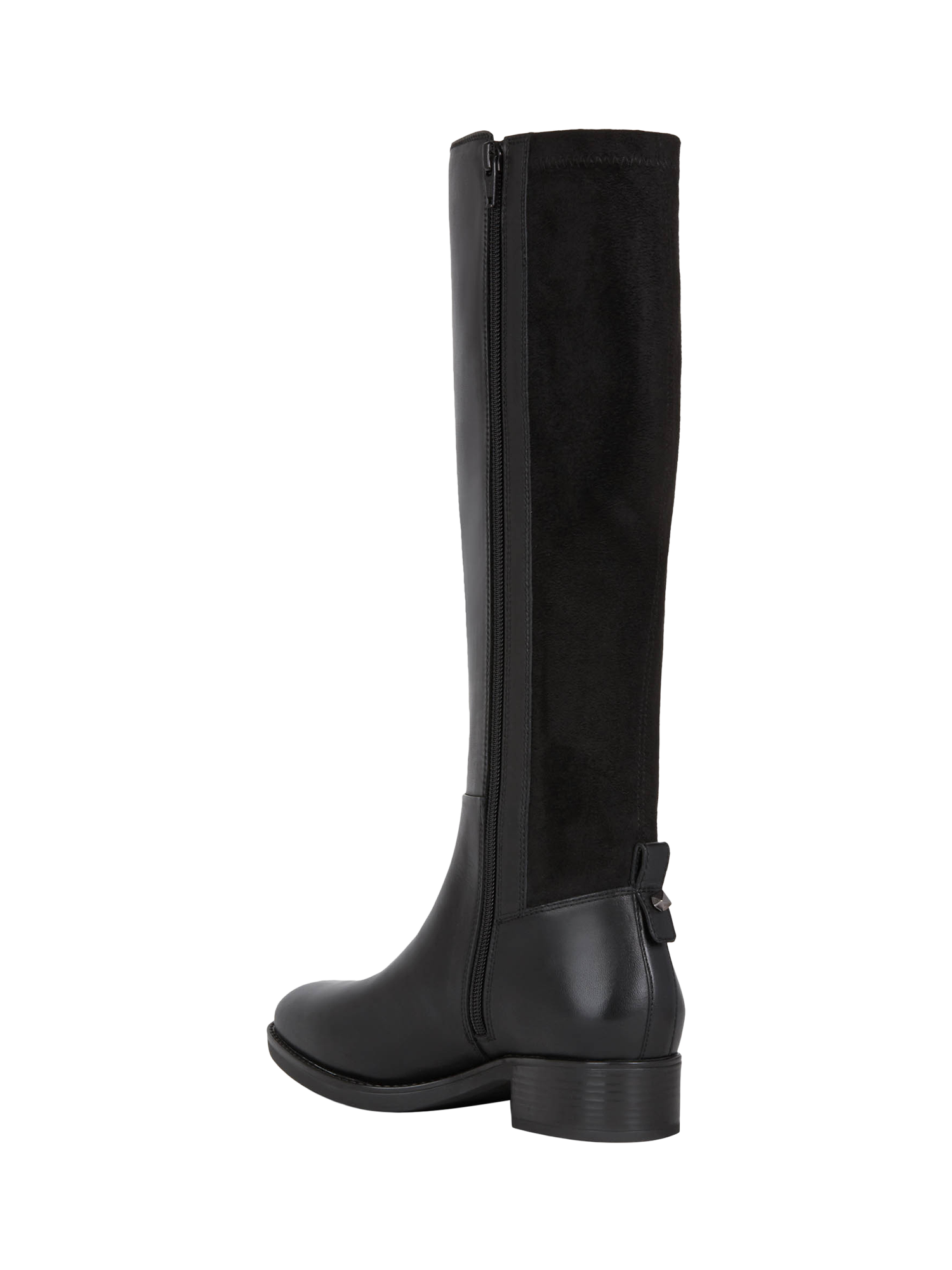 Product image 3 of 8, which shows Geox Felicity Leather Blend Calf Boots, Black, 2.5