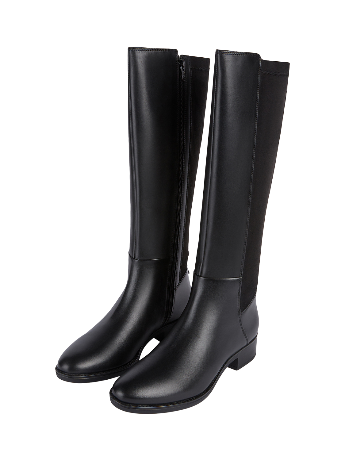 Product image 6 of 8, which shows Geox Felicity Leather Blend Calf Boots, Black, 2.5