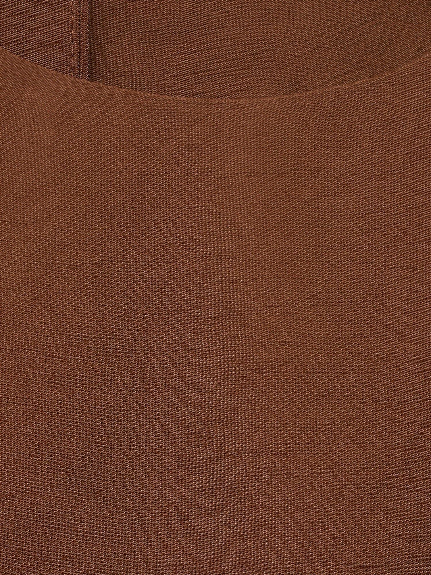 Product image 5 of 7, which shows Mango Adrian Sleeveless Crop Top, Brown, L