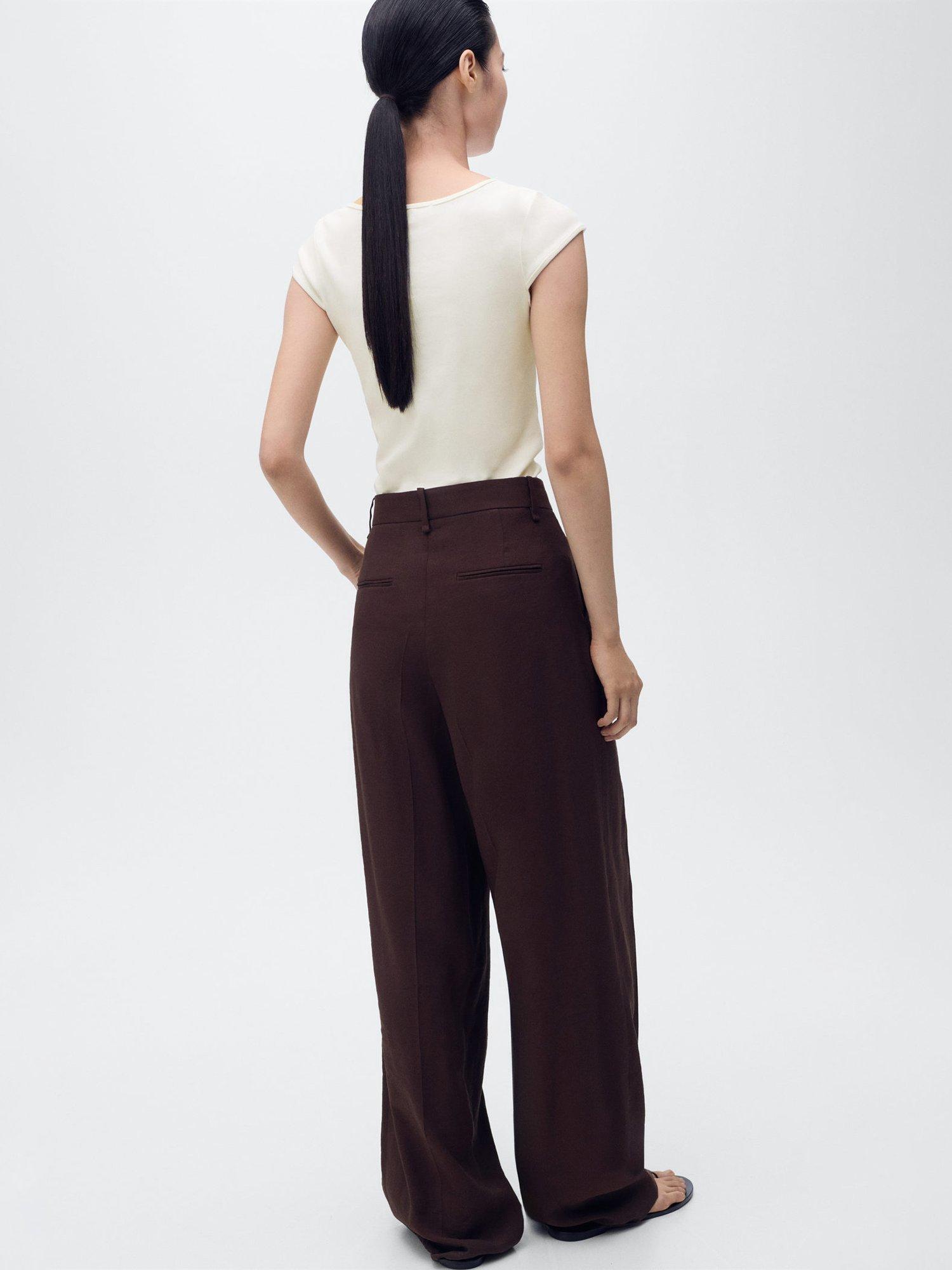 Product image 4 of 7, which shows Mango Agnes Square Neck Top, Natural White, S