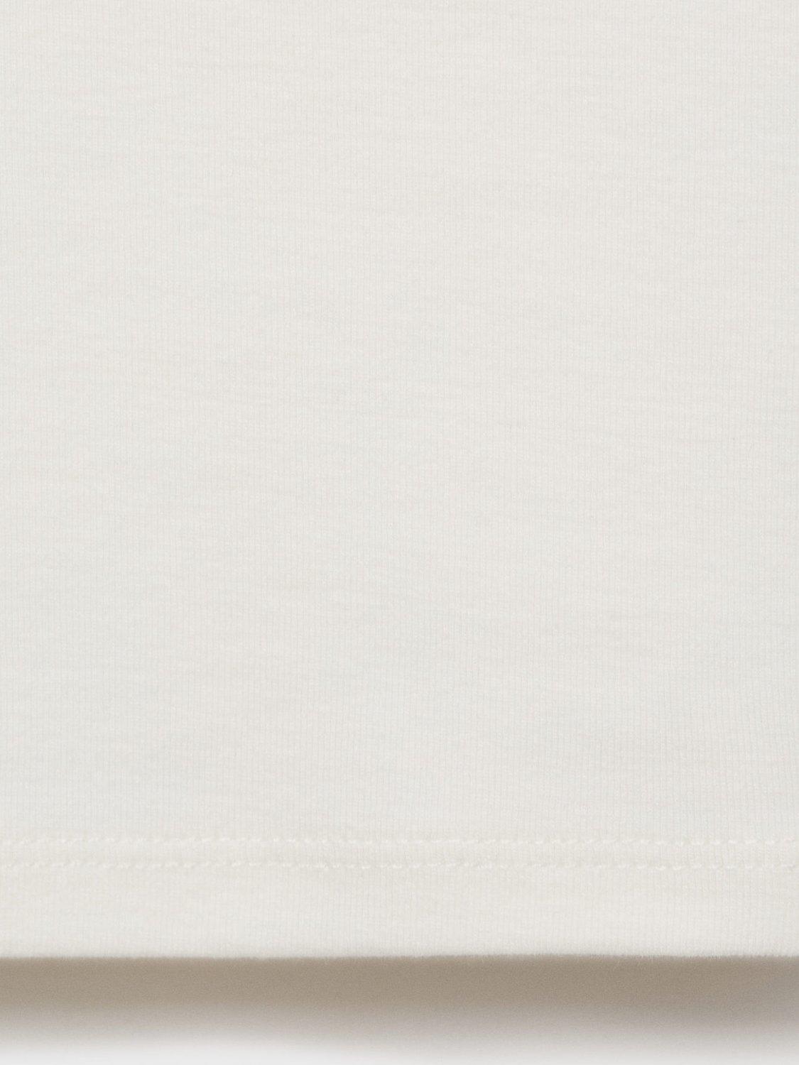 Product image 5 of 7, which shows Mango Agnes Square Neck Top, Natural White, S