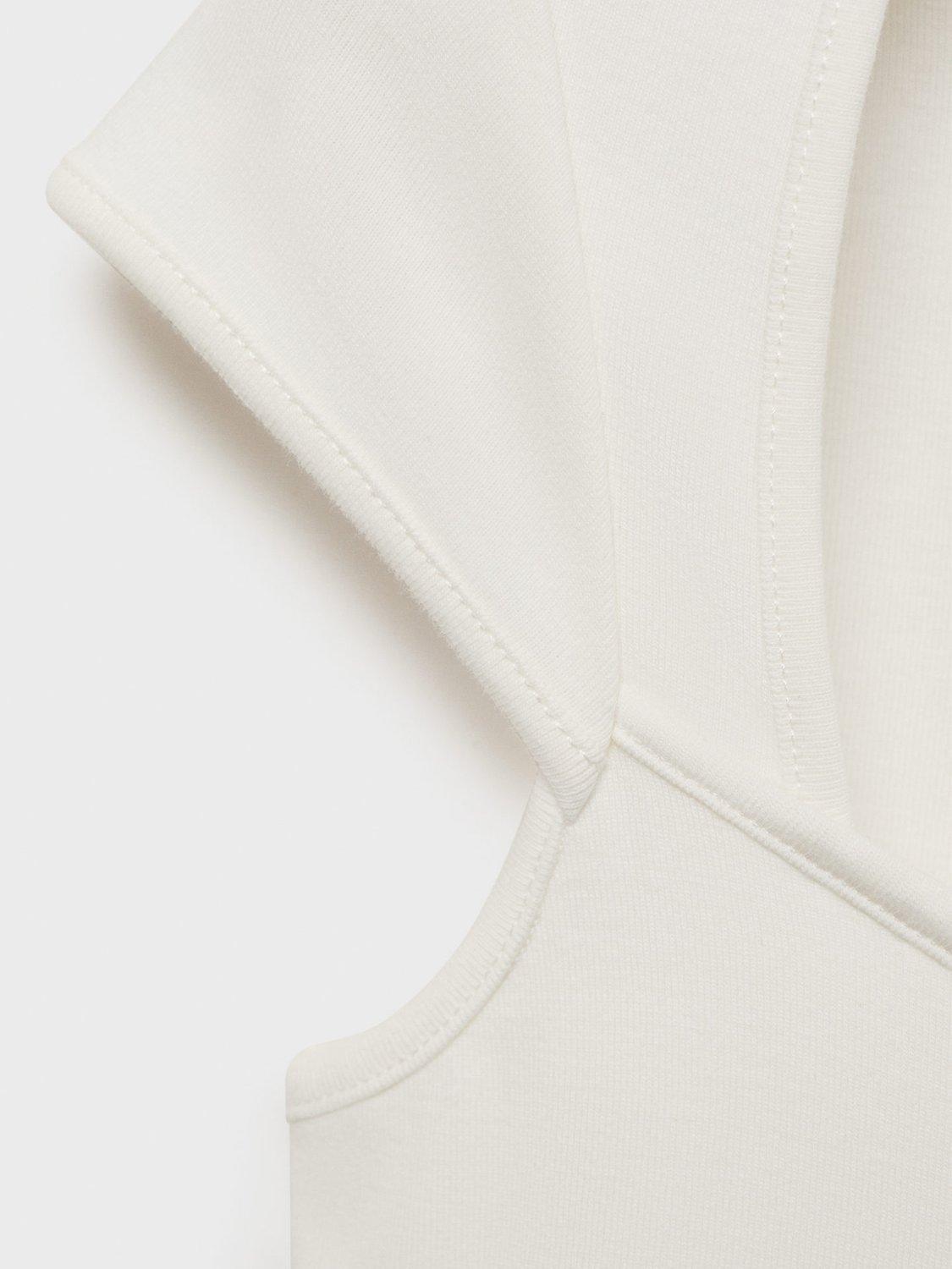 Product image 7 of 7, which shows Mango Agnes Square Neck Top, Natural White, S