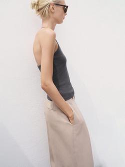 Mango Bali Strappy Top - view 2, Charcoal