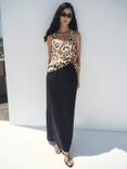 Mango Bernie Animal Print Sleeveless Top, Light Beige