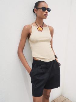 Mango Dosmil Rib Knit Top, Silver, Silver