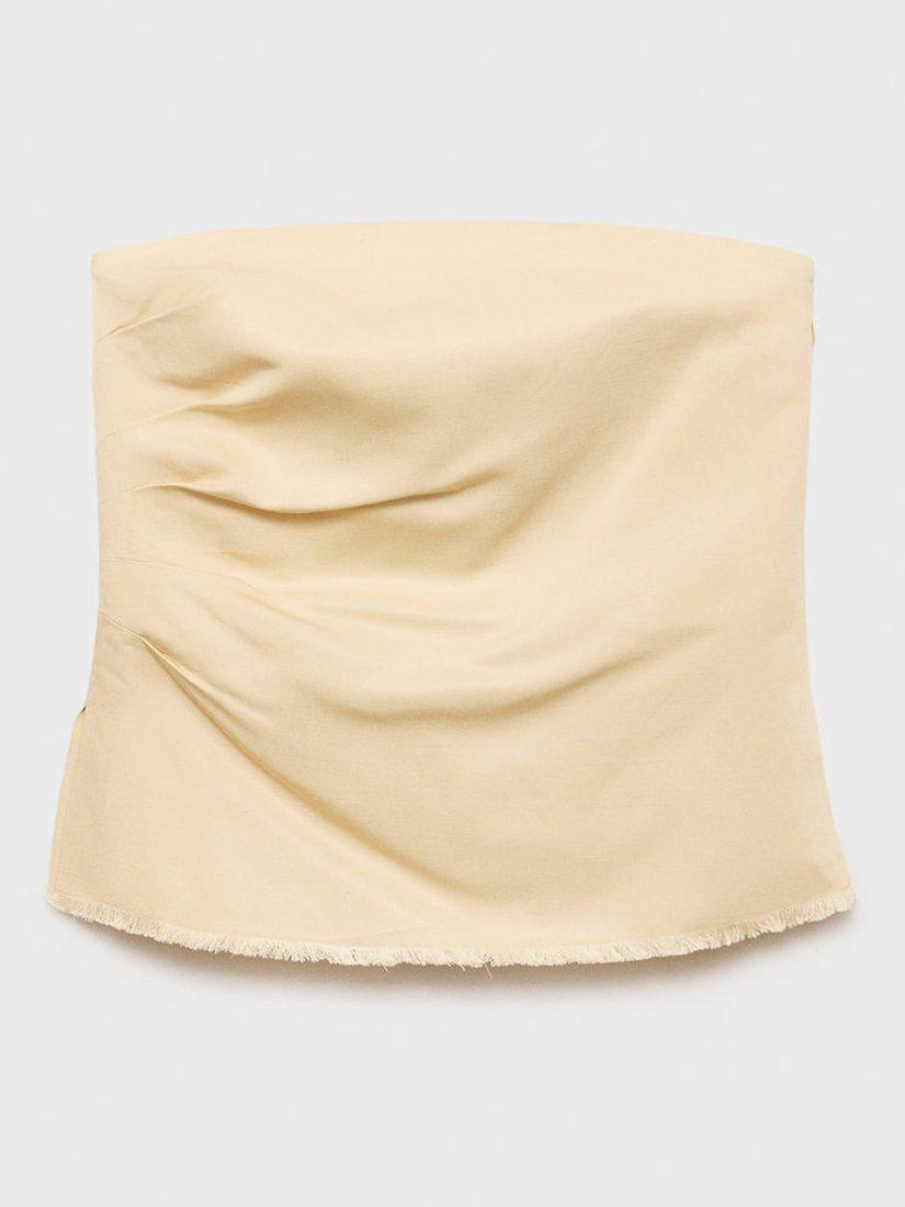 Product image 3 of 7, which shows Mango Fiona Bandeau Top, Yellow, L