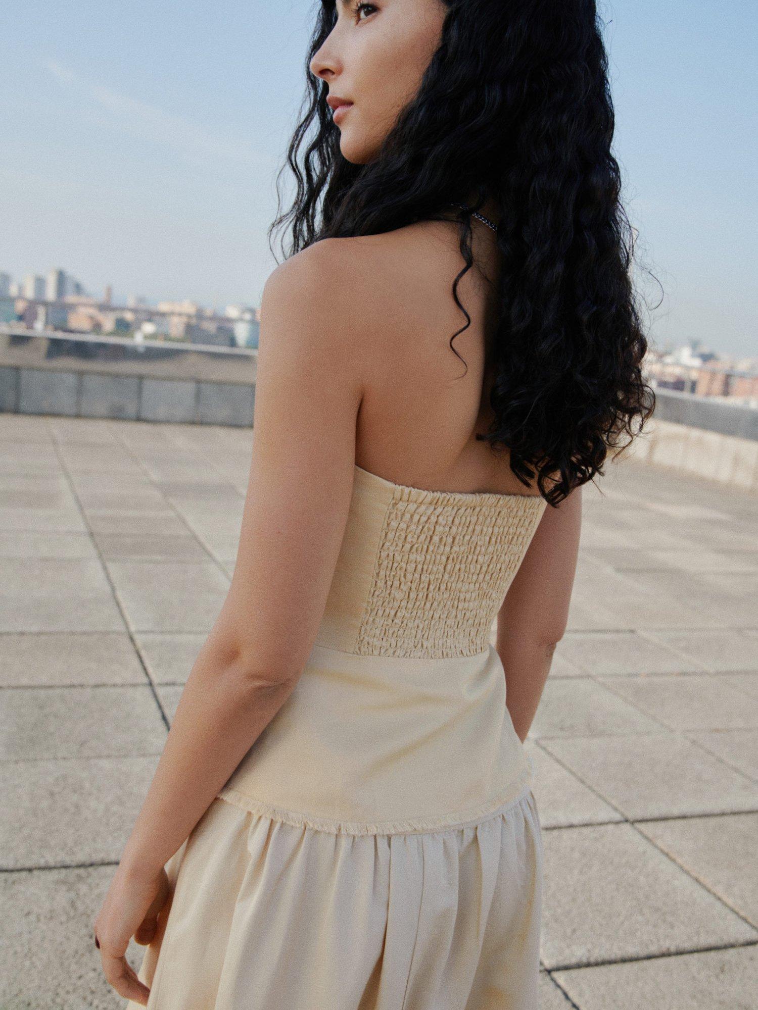 Product image 4 of 7, which shows Mango Fiona Bandeau Top, Yellow, L