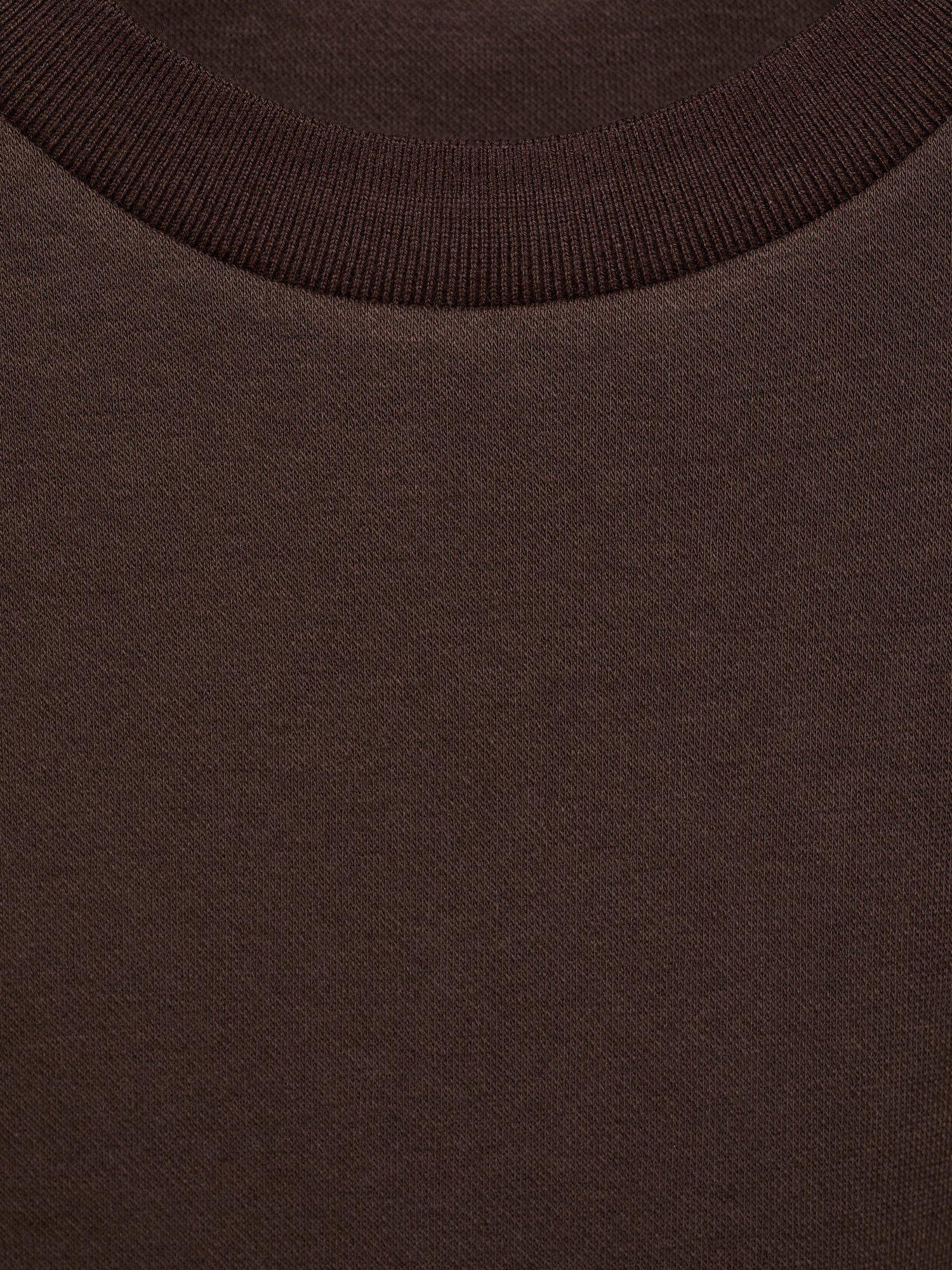 Product image 7 of 7, which shows Mango Pico Crew Neck T-Shirt, Brown, XXS