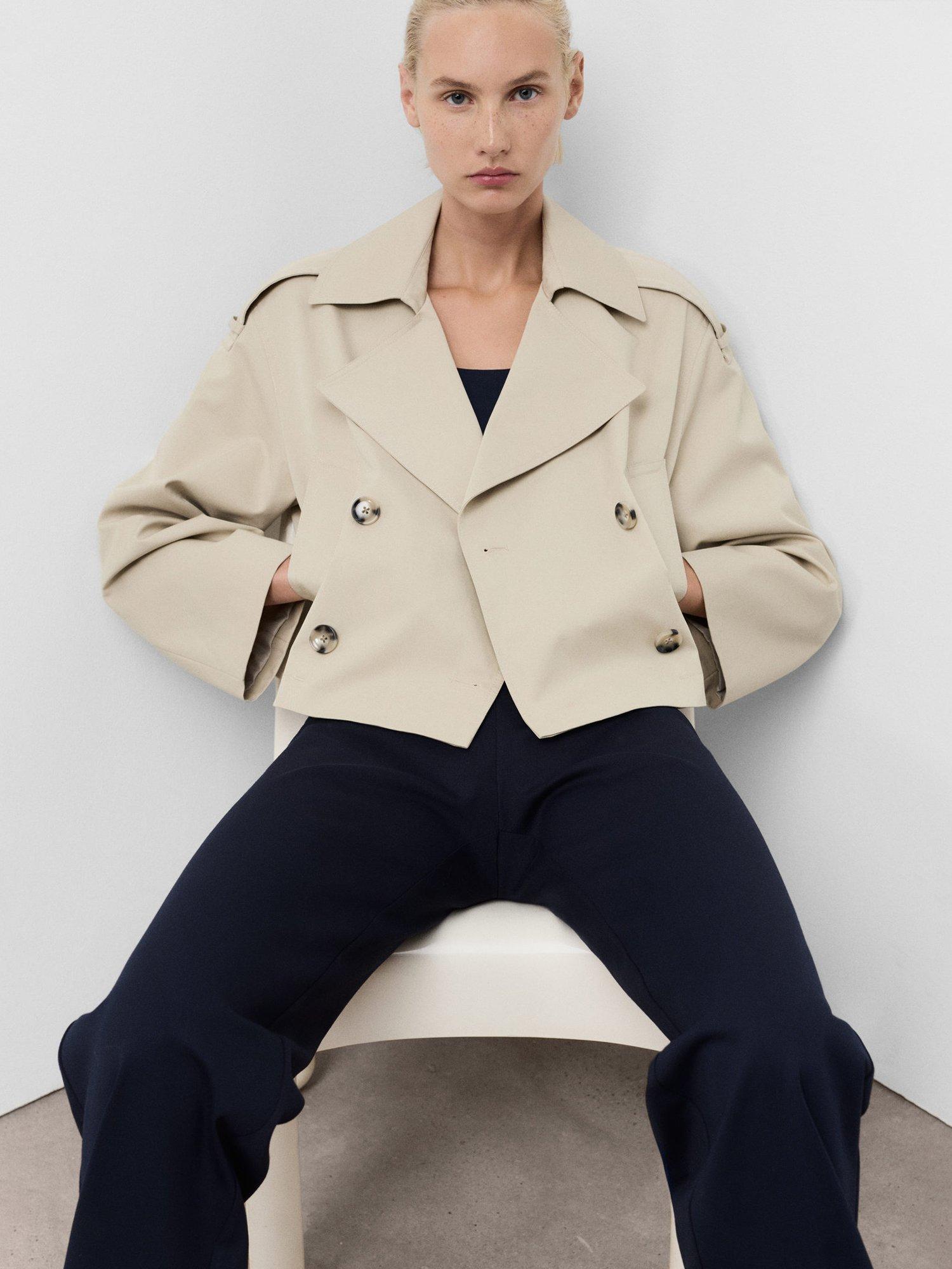 Product image 7 of 9, which shows Mango Brin Smart Straight Cut Trousers, Navy, XL