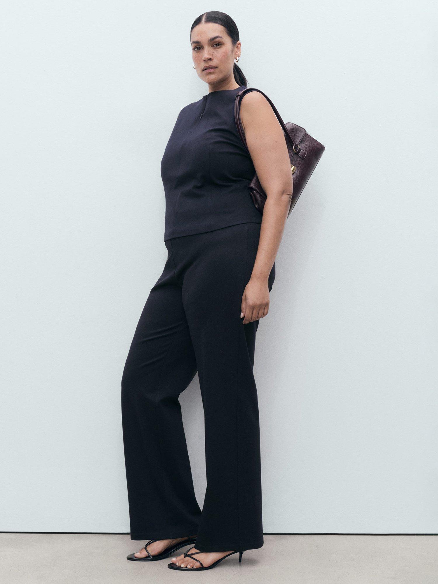 Product image 8 of 9, which shows Mango Brin Smart Straight Cut Trousers, Navy, XL