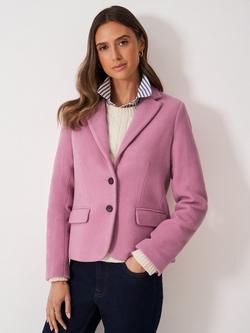 Crew Clothing Single Breasted Jacket, Pastel Pink, Pastel Pink