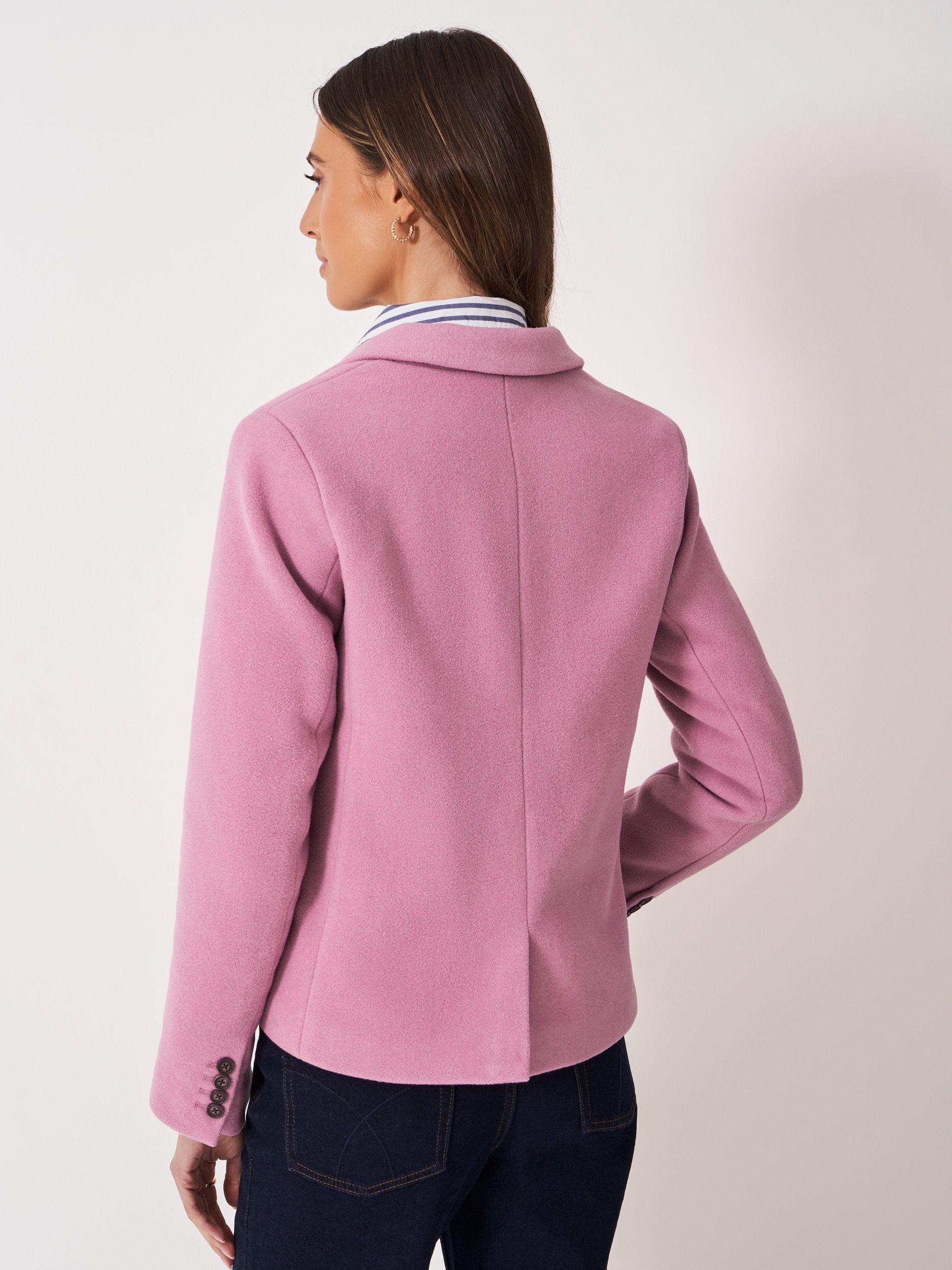 Product image 2 of 5, which shows Crew Clothing Single Breasted Jacket, Pastel Pink, 10