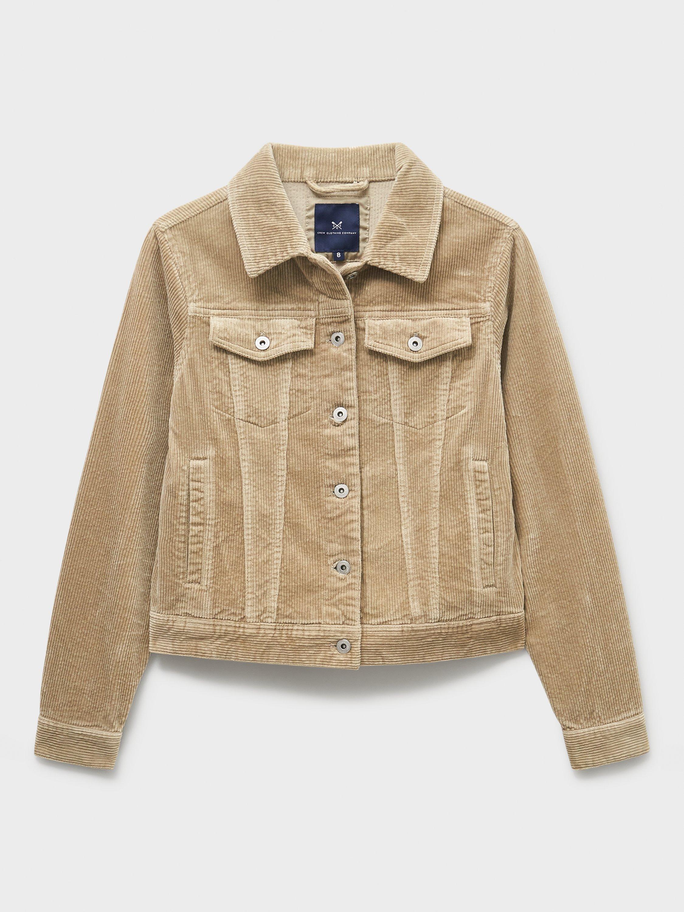 Product image 5 of 5, which shows Crew Clothing Corduroy Western Jacket, Beige, 10