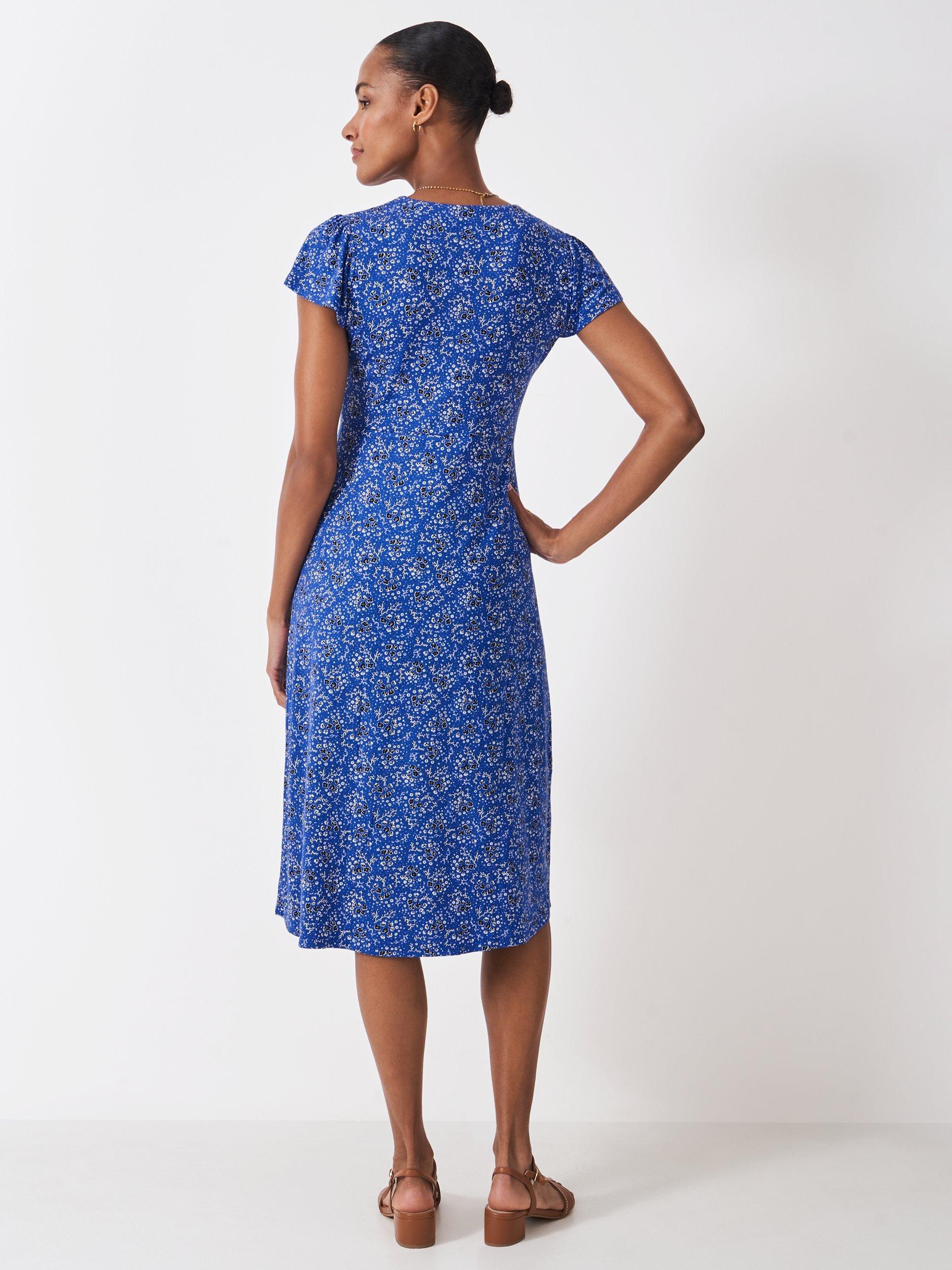 Product image 2 of 5, which shows Crew Clothing Alyssia Ditsy Floral Shirt Dress, Multi Blue, 10
