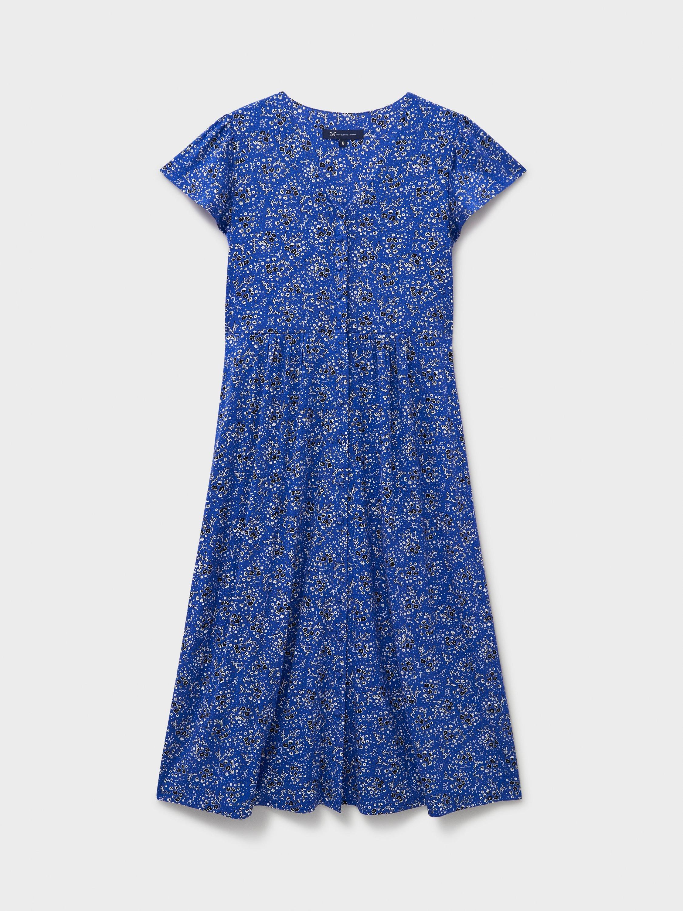 Product image 5 of 5, which shows Crew Clothing Alyssia Ditsy Floral Shirt Dress, Multi Blue, 10