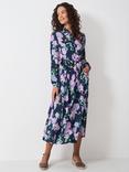 Crew Clothing Sienna Floral Shirt Dress, Multi/Blue
