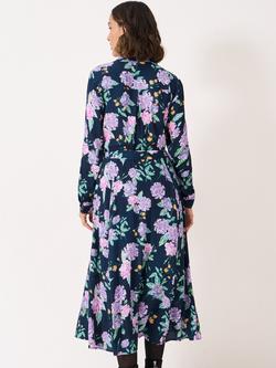 Crew Clothing Sienna Floral Shirt Dress, Multi/Blue - view 2, Multi/Blue