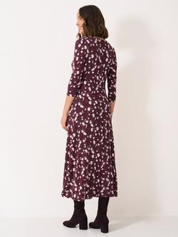 Crew Clothing Twist Front Floral Print Jersey Maxi Dress, Multi - view 2, Multi