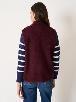 Crew Clothing Borg Gilet - view 2, Berry Red