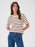 Part Two Ratana Cotton Stripe Short Sleeve Round Neck T-Shirt