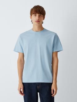 Kin Logo Regular Fit Short Sleeve Cotton T-Shirt, Cashmere Blue