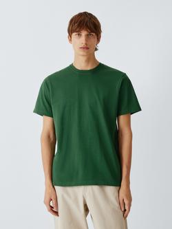 Kin Logo Regular Fit Short Sleeve Cotton T-Shirt, Dark Green