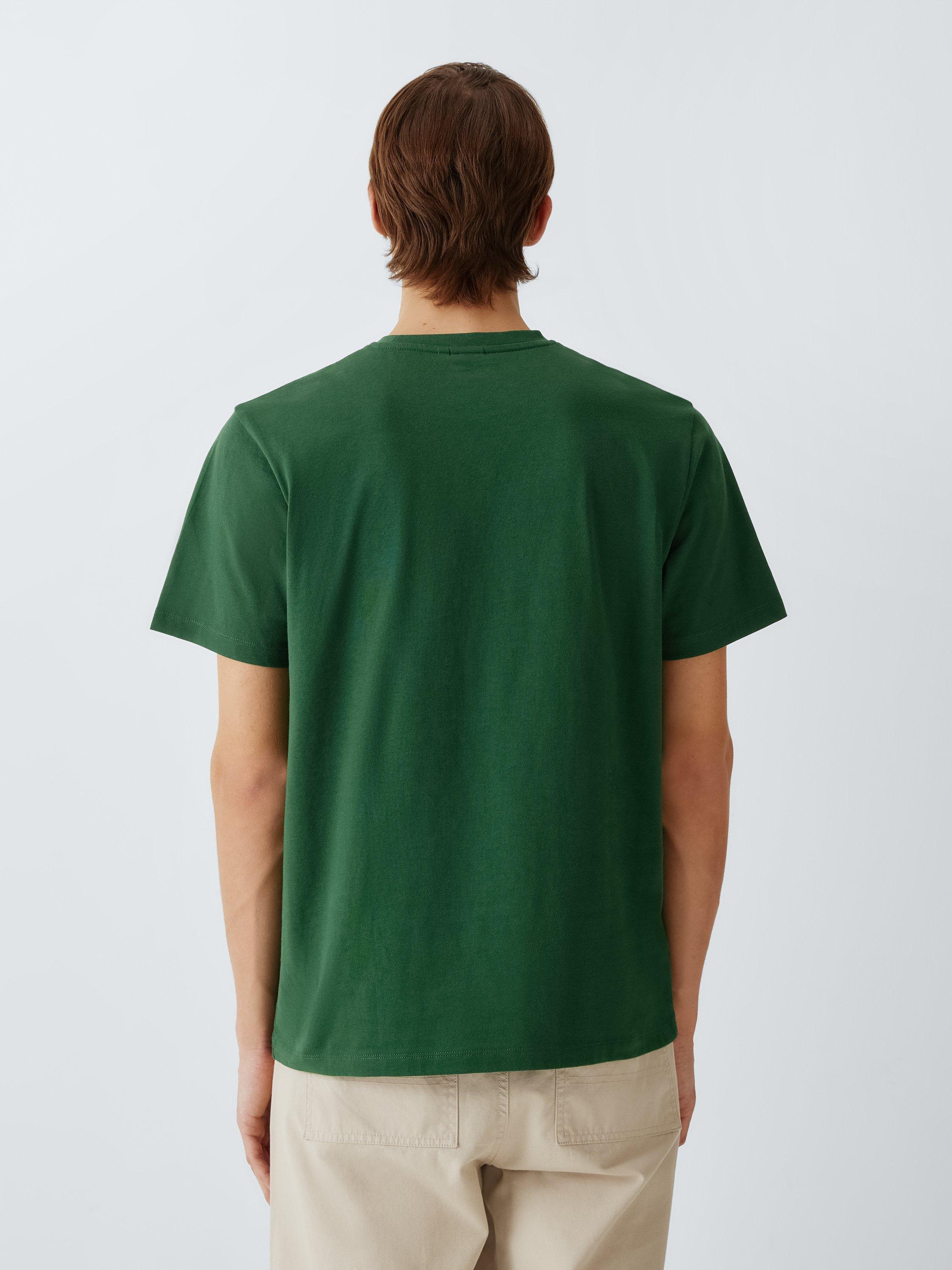 Product image 2 of 6, which shows Kin Logo Regular Fit Short Sleeve Cotton T-Shirt, Dark Green, S