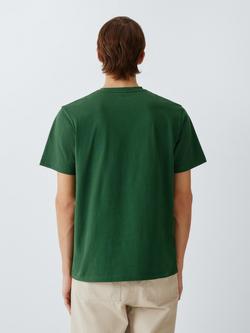 Kin Logo Regular Fit Short Sleeve Cotton T-Shirt - view 2, Dark Green