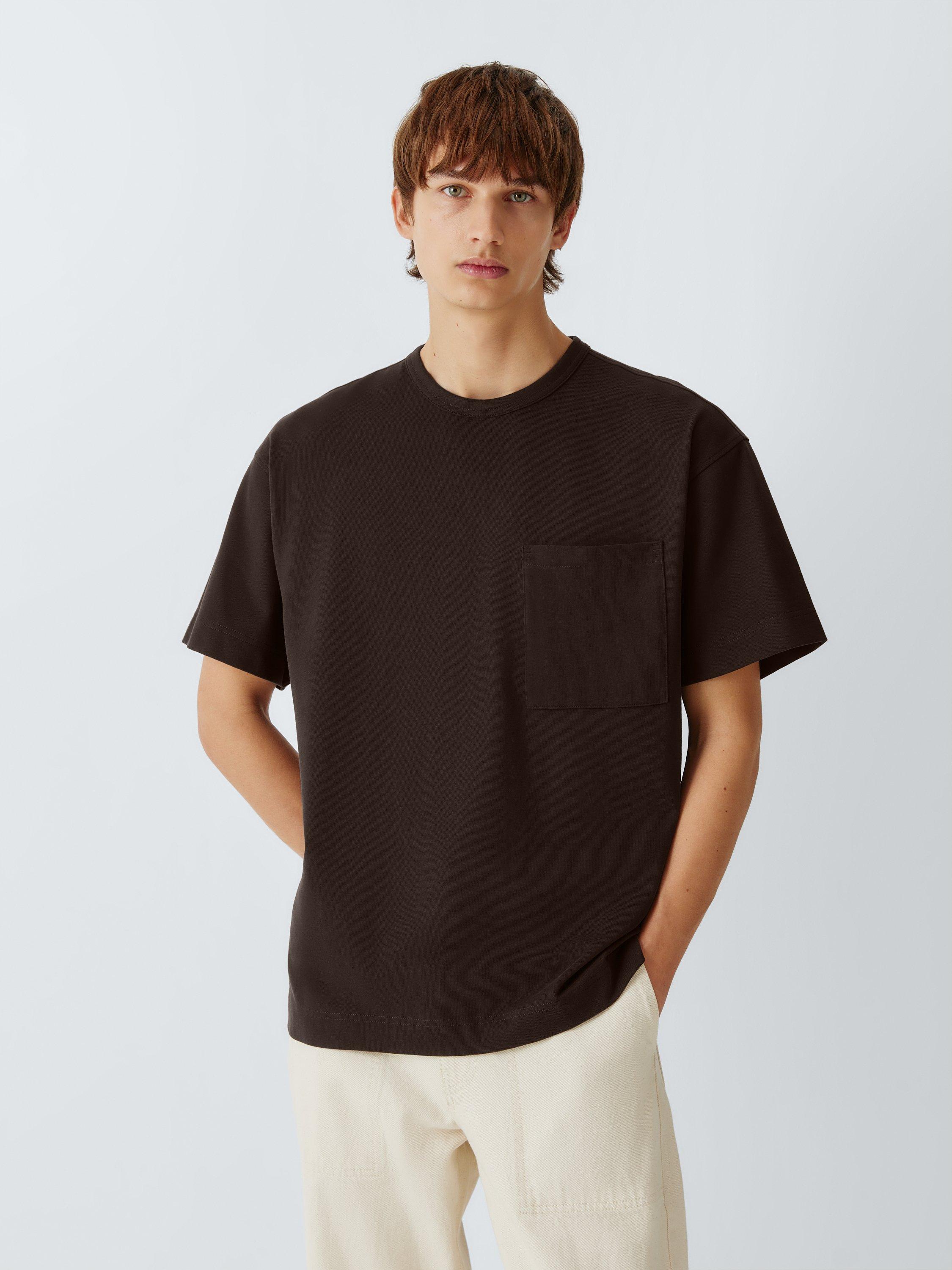 Product image 1 of 6, which shows Kin Relaxed Fit Pocket Cotton T-Shirt, Java, S