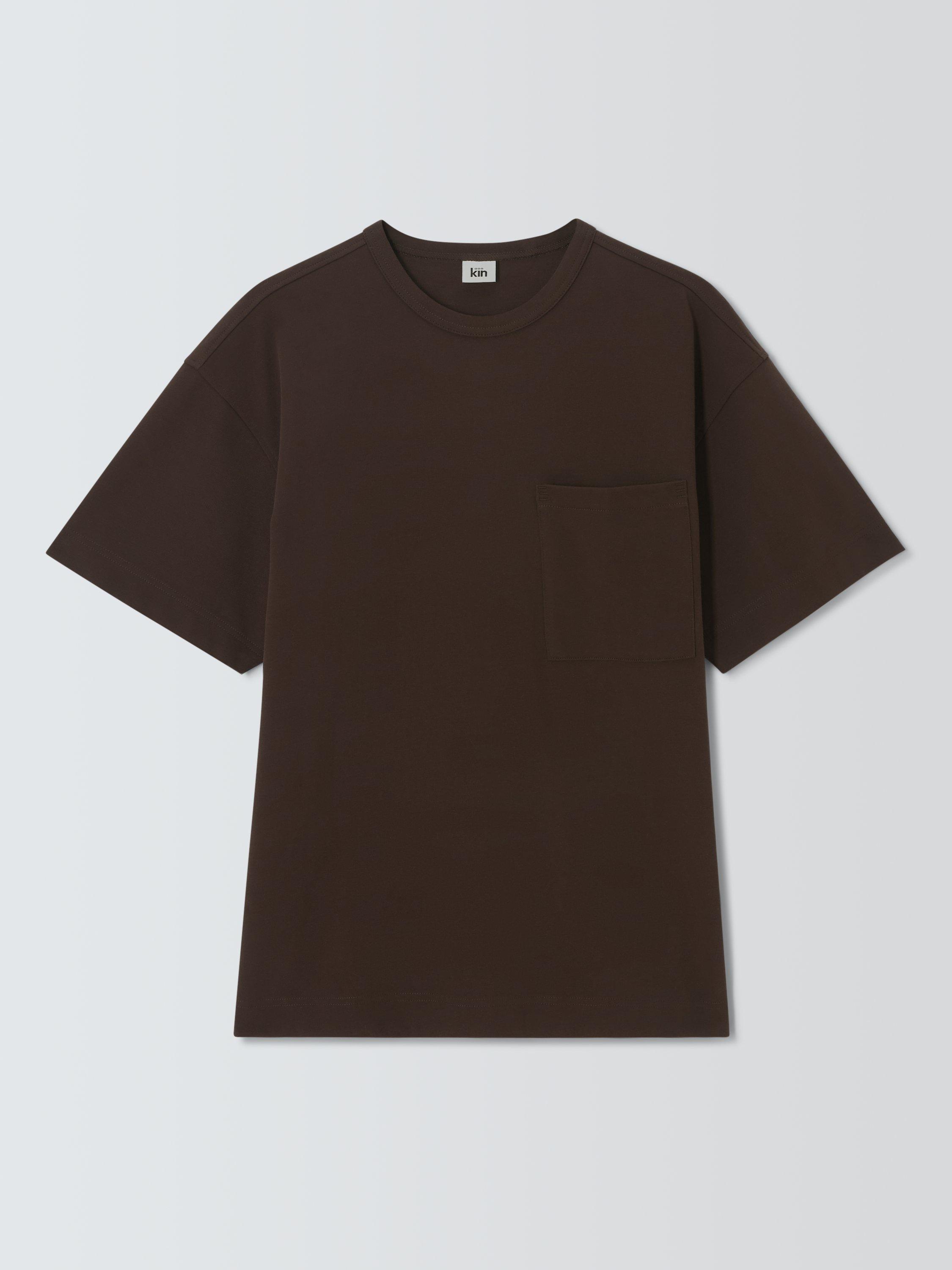 Product image 4 of 6, which shows Kin Relaxed Fit Pocket Cotton T-Shirt, Java, S