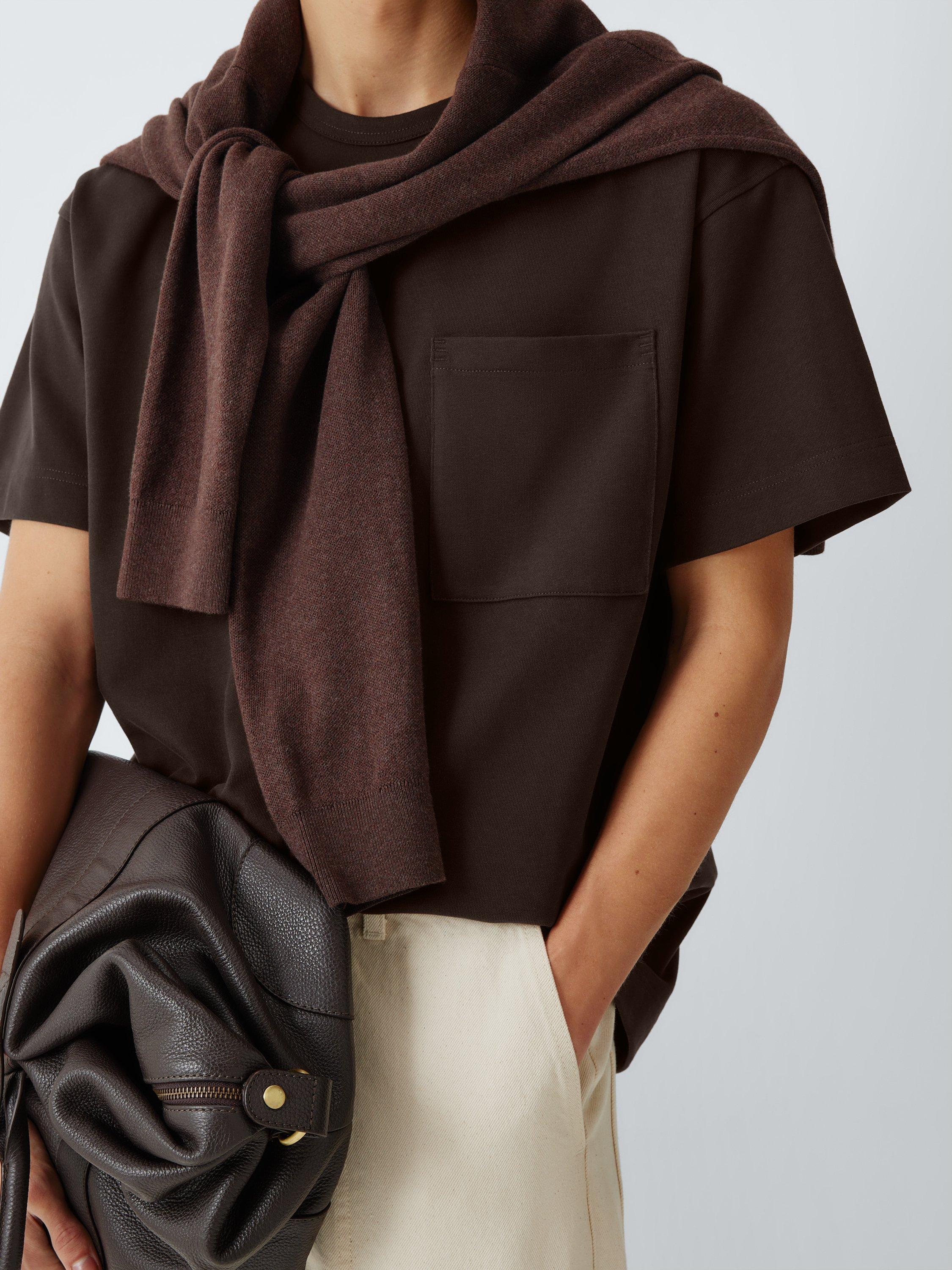 Product image 6 of 6, which shows Kin Relaxed Fit Pocket Cotton T-Shirt, Java, S