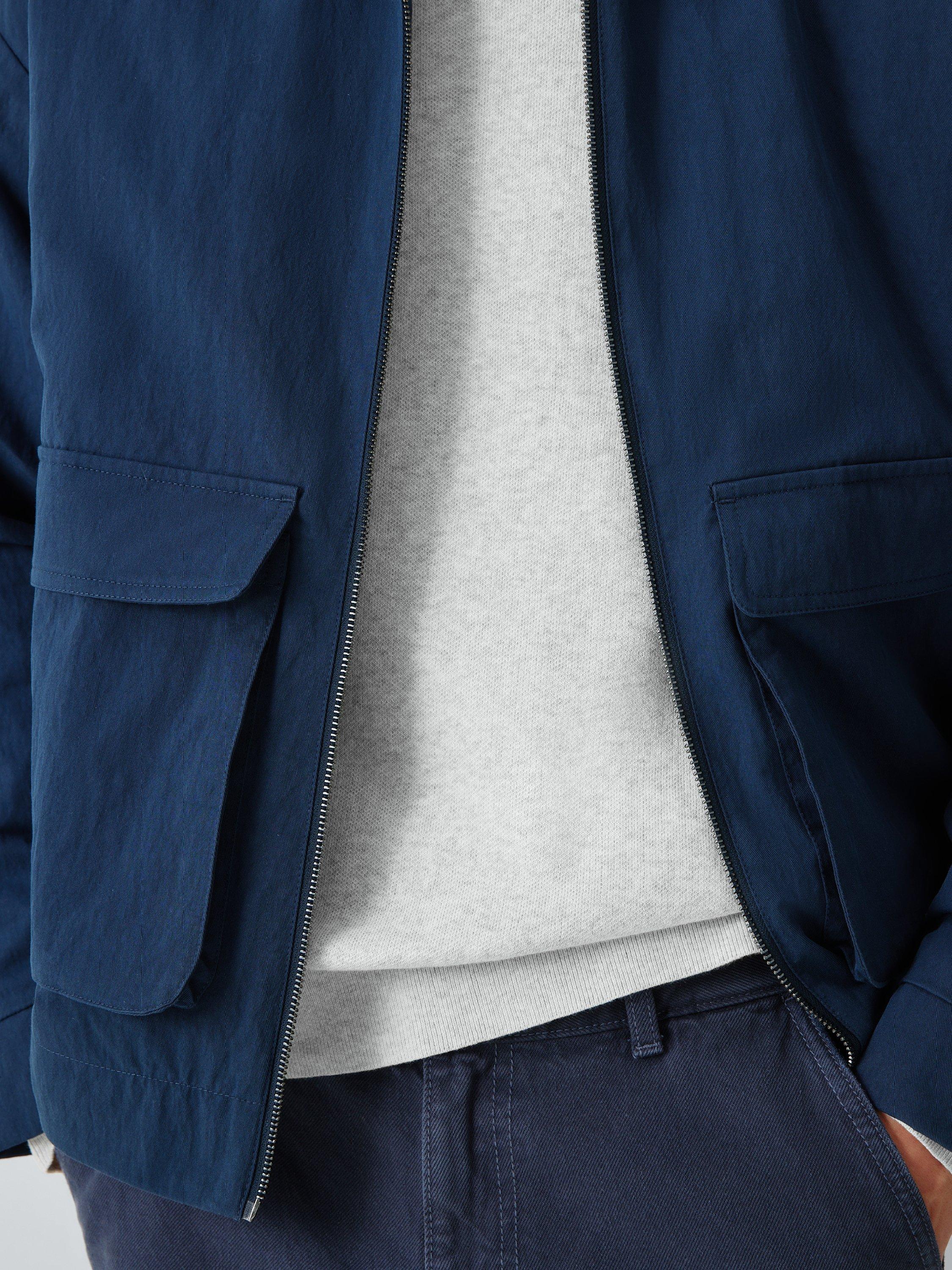 Product image 5 of 6, which shows Kin Birdseye Cotton Knit Crew Neck Jumper, Light Grey, S