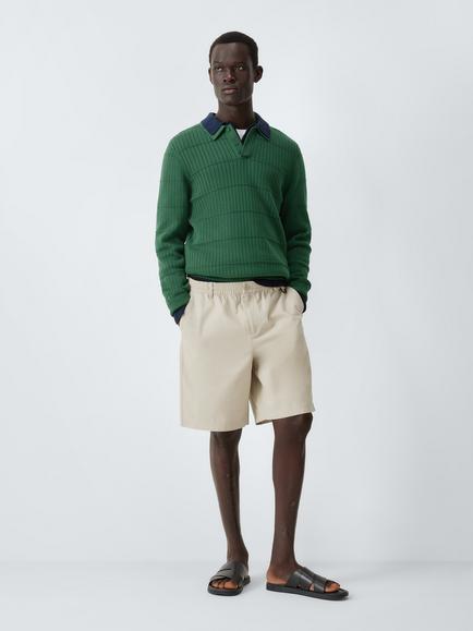 Kin Ripstop Woven Cotton Shorts, Stone