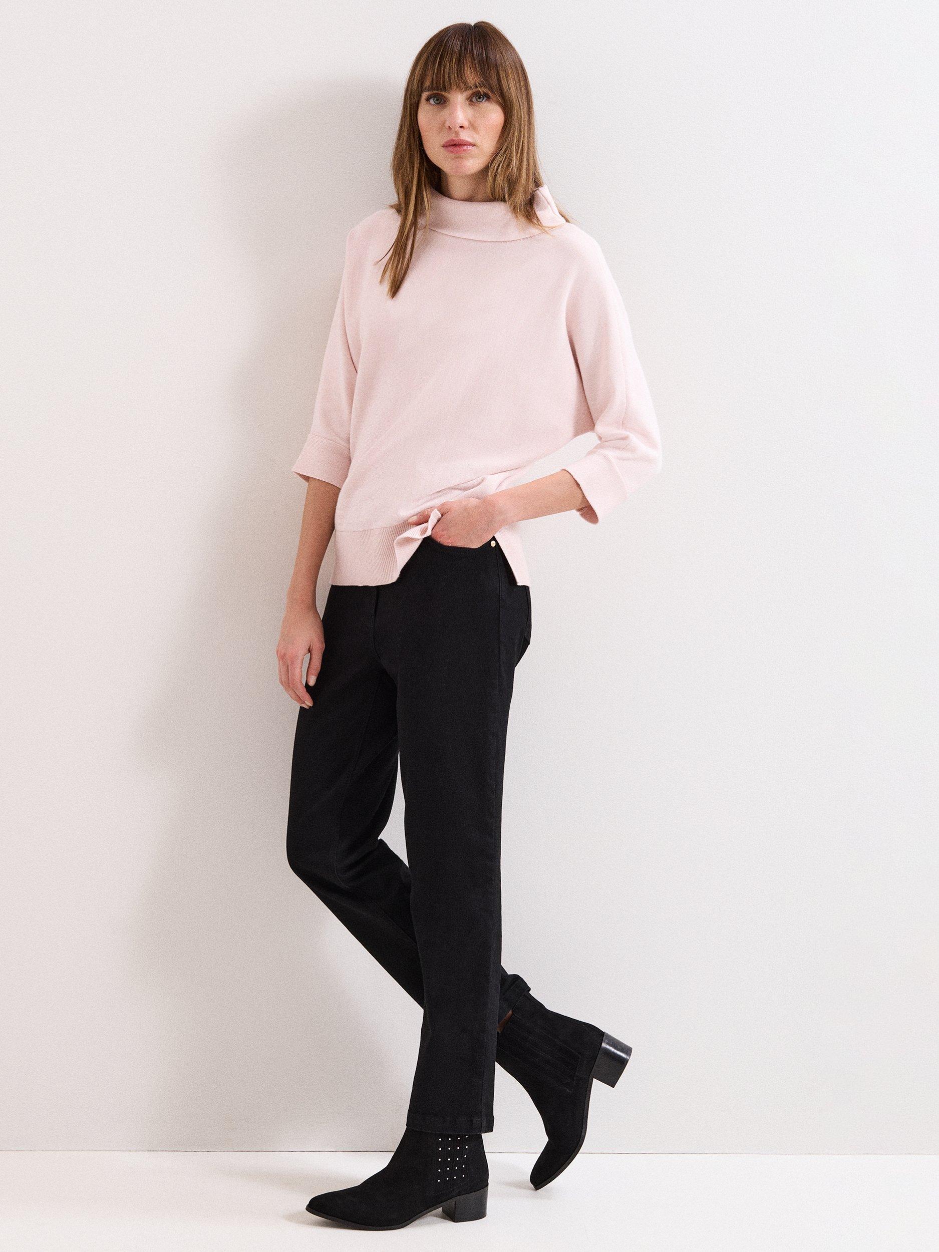 Product image 6 of 9, which shows Phase Eight Studded Suede Ankle Boots, Black, 3