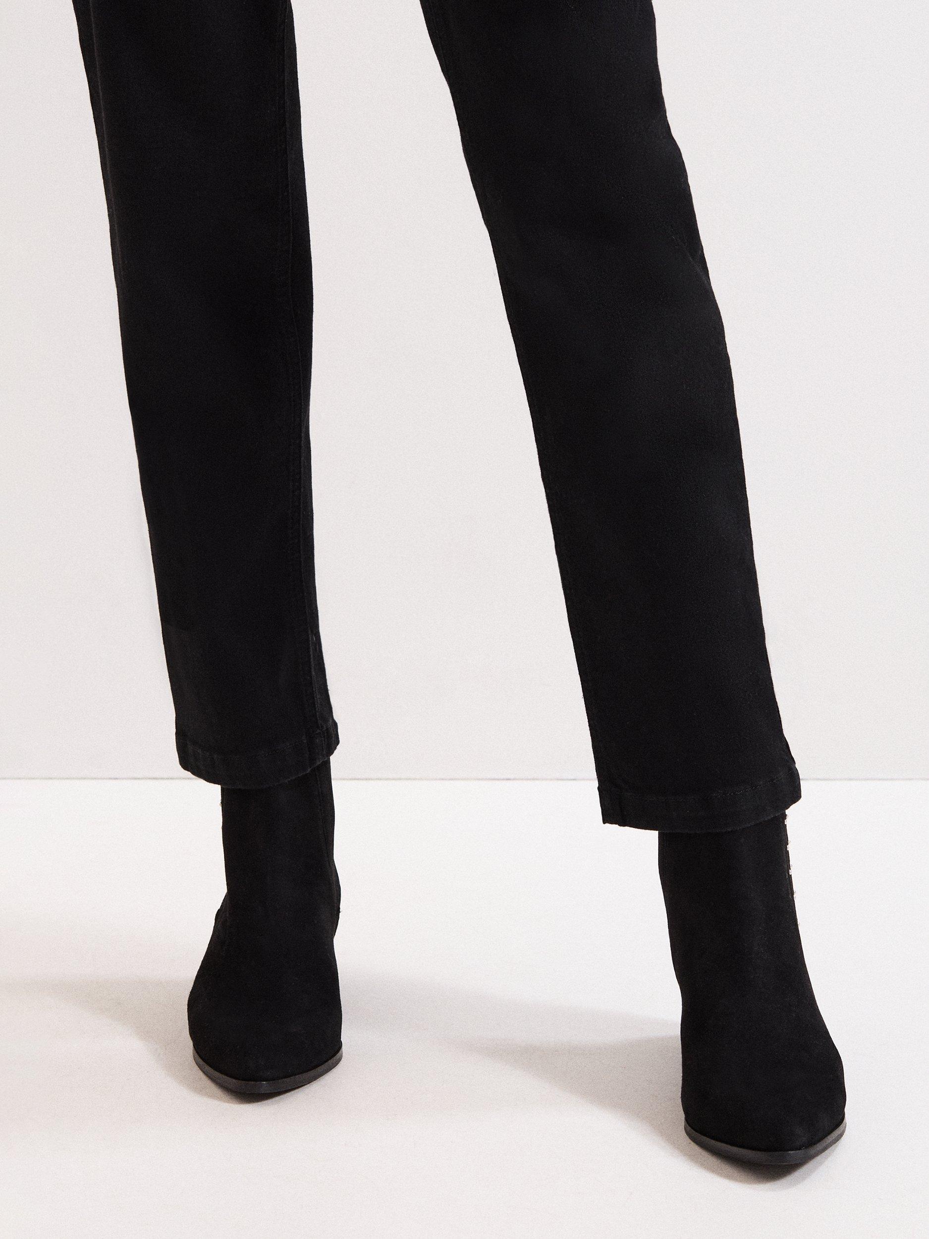 Product image 7 of 9, which shows Phase Eight Studded Suede Ankle Boots, Black, 3