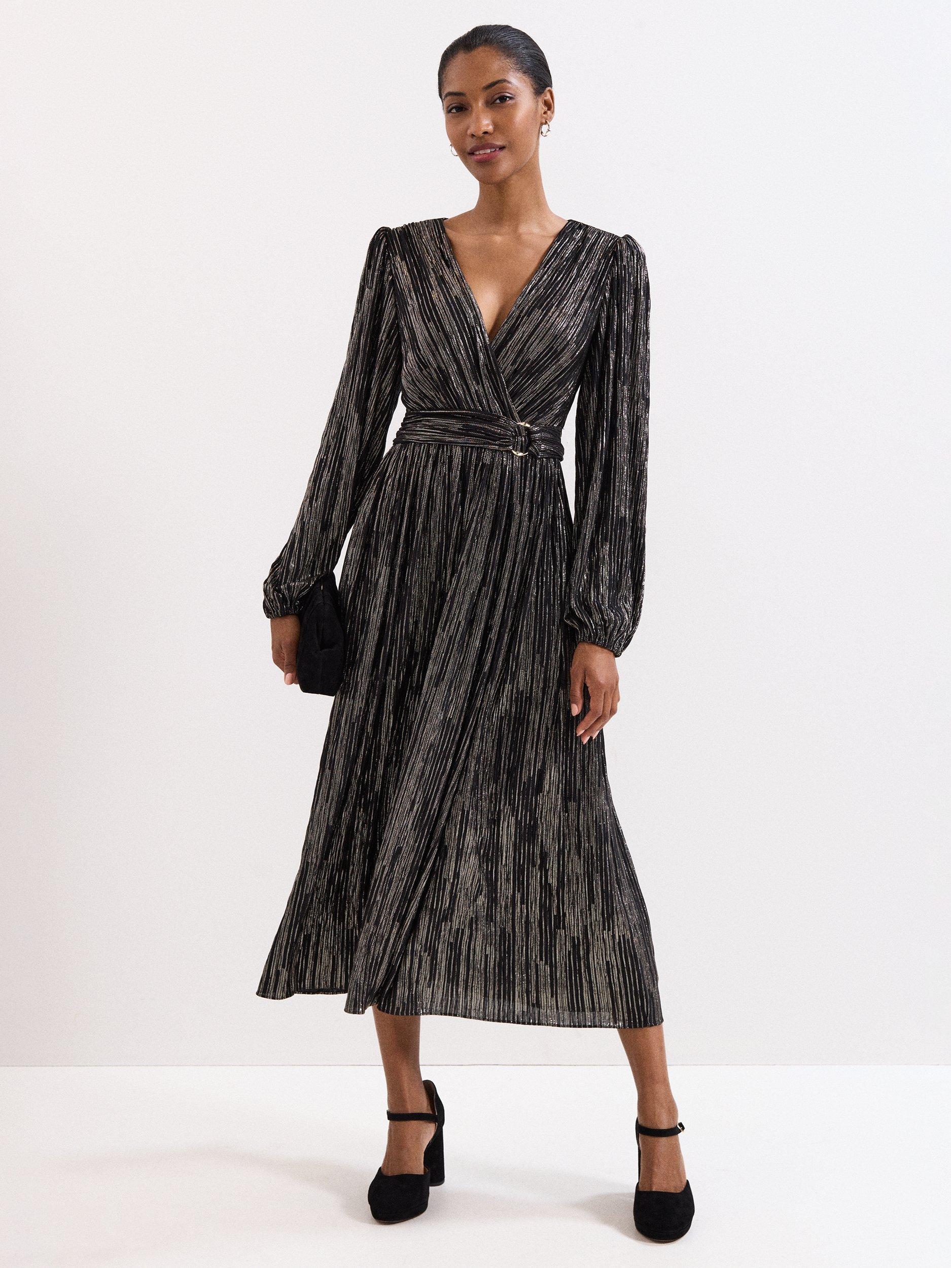 Product image 6 of 9, which shows Phase Eight Suede Platform Court Shoes, Black, 3