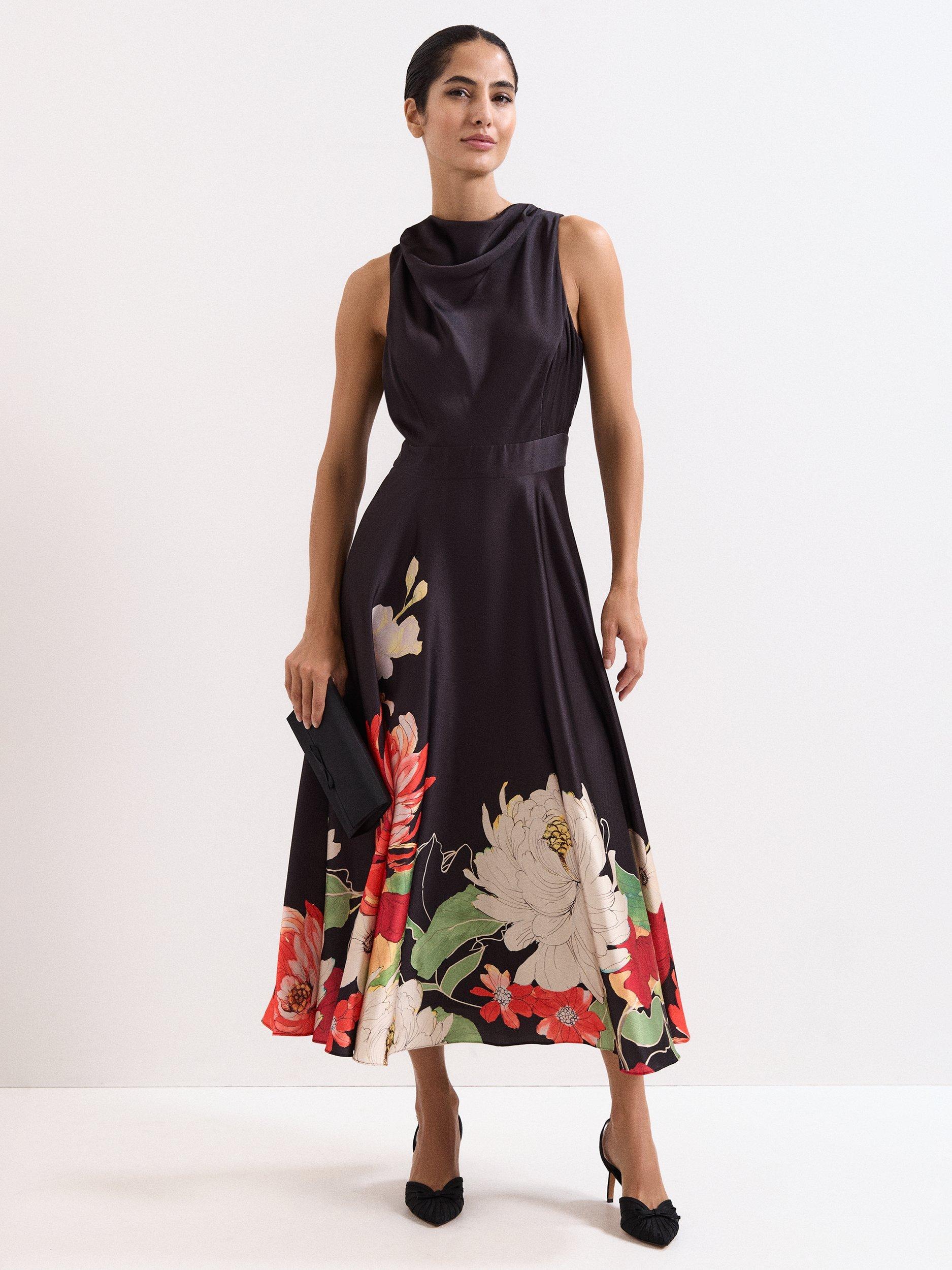 Product image 6 of 9, which shows Phase Eight Grosgrain Slingback Shoes, Black, 3