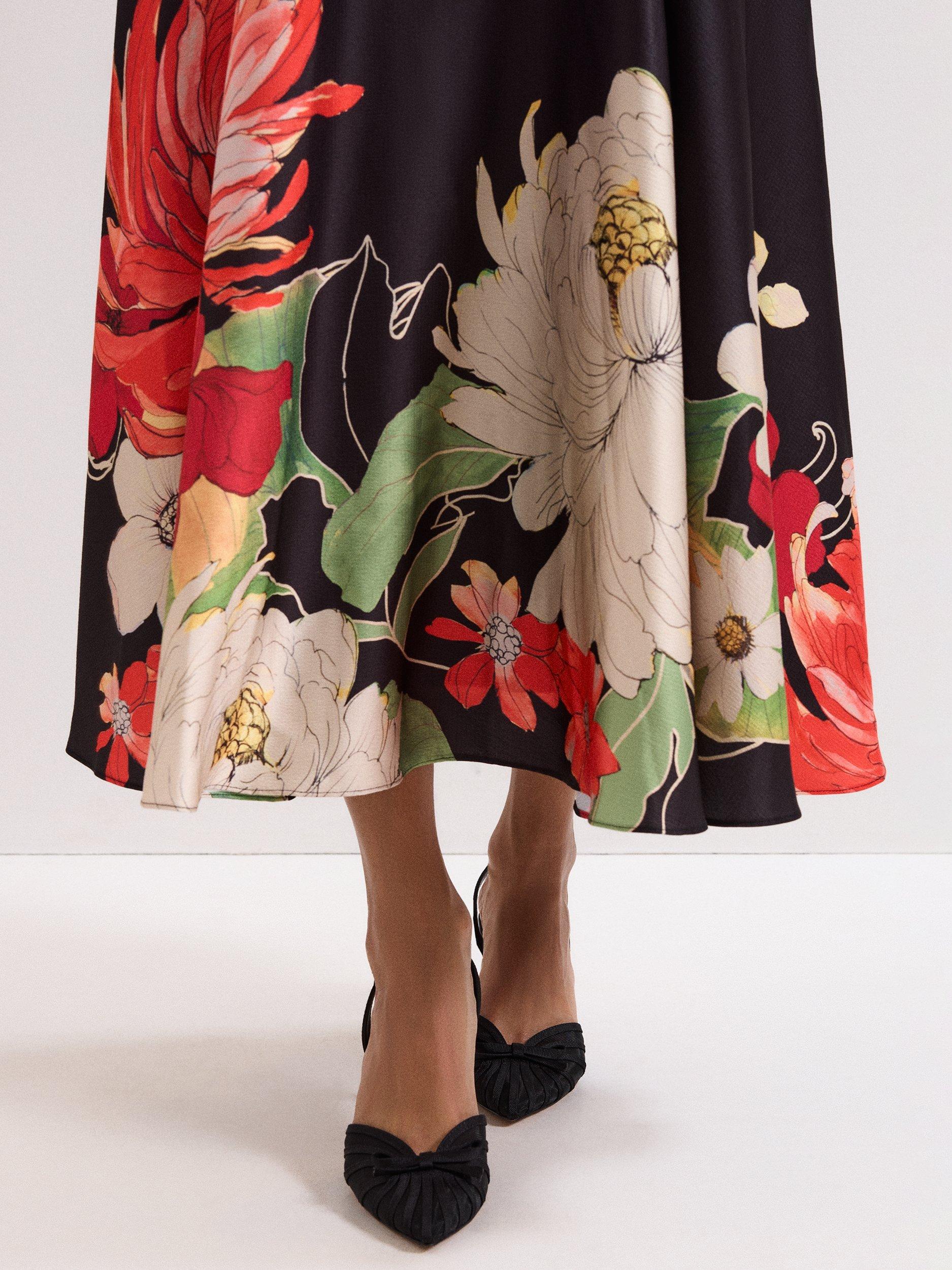 Product image 7 of 9, which shows Phase Eight Grosgrain Slingback Shoes, Black, 3