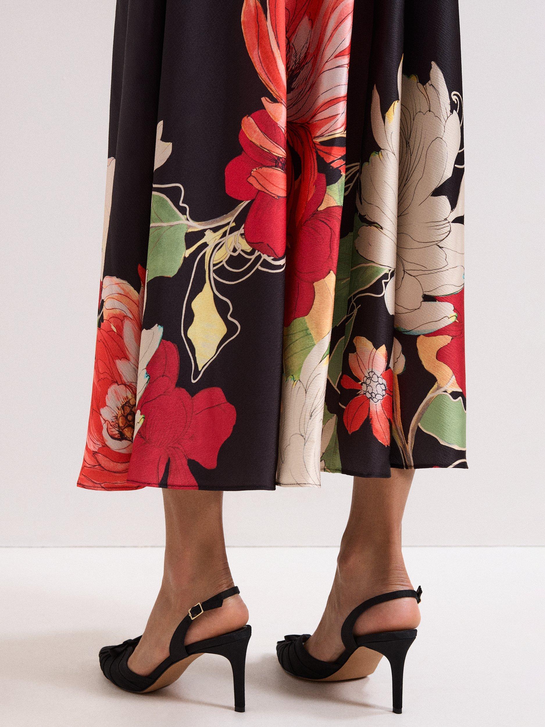 Product image 9 of 9, which shows Phase Eight Grosgrain Slingback Shoes, Black, 3