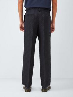 John Lewis x LABRUM Cowrie Jacquard Texture Trousers, Black - view 2, Black