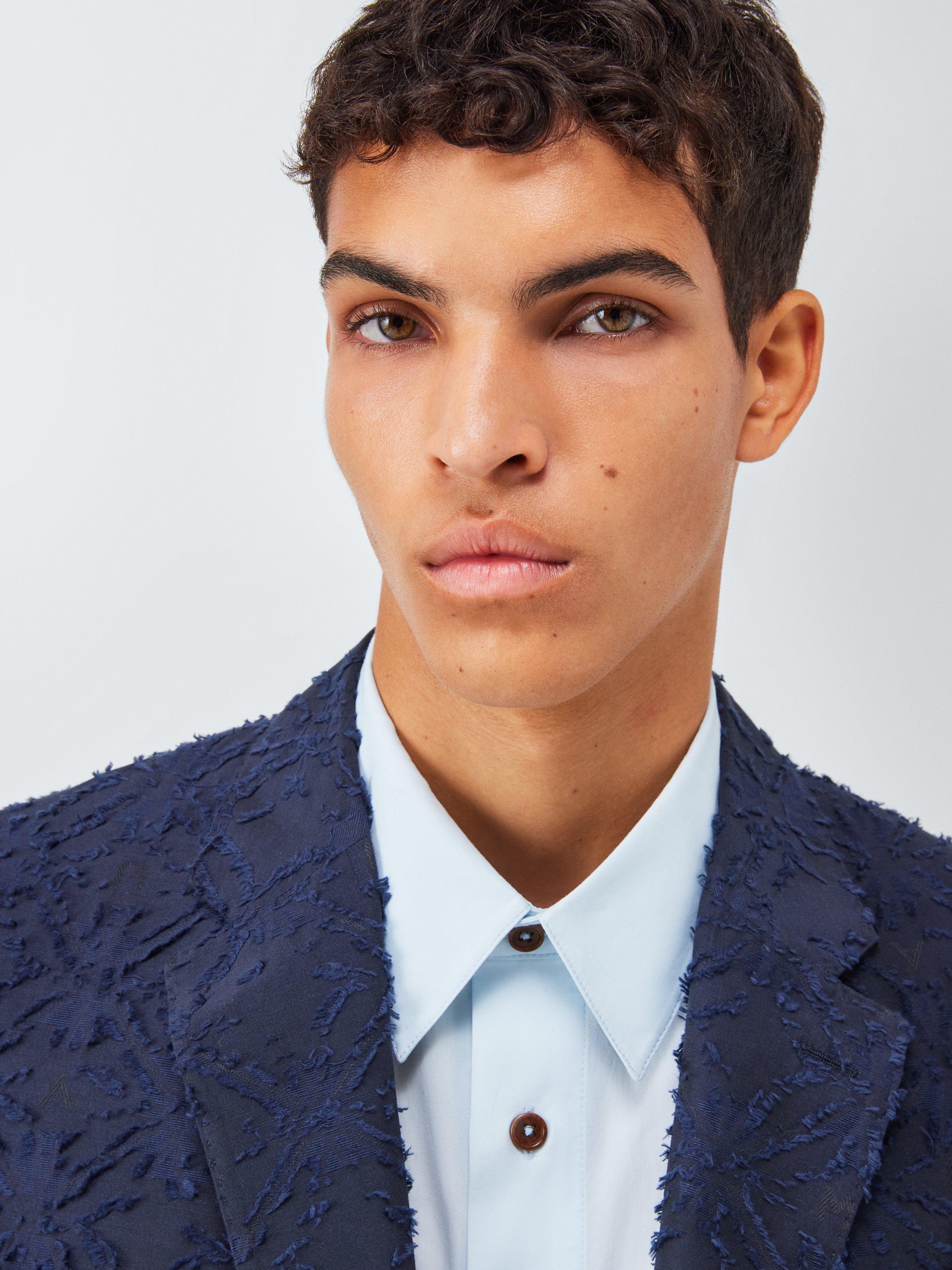 Product image 6 of 7, which shows John Lewis x LABRUM Clip Jacquard Texture Blazer, Navy, 36R